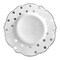 Smarty Had A Party 10.25" White with Silver Dots Round Blossom Disposable Plastic Dinner Plates (120 Plates), 120PK 980-S-CASE - alternate 8